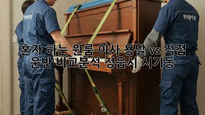 혼자 하는 원룸 이사? 용달 vs 직접 운반 비교분석 (정읍시 시기동)